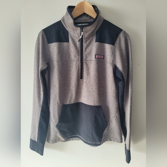 Vineyard Vines Tops - Vineyard Vines Performance Color Block Shep Shirt, Small, Grey And Black